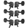 String Tuning Key for SemiClosed Guitar 3 Left 3 Right Musical Instrument Parts(Black )
