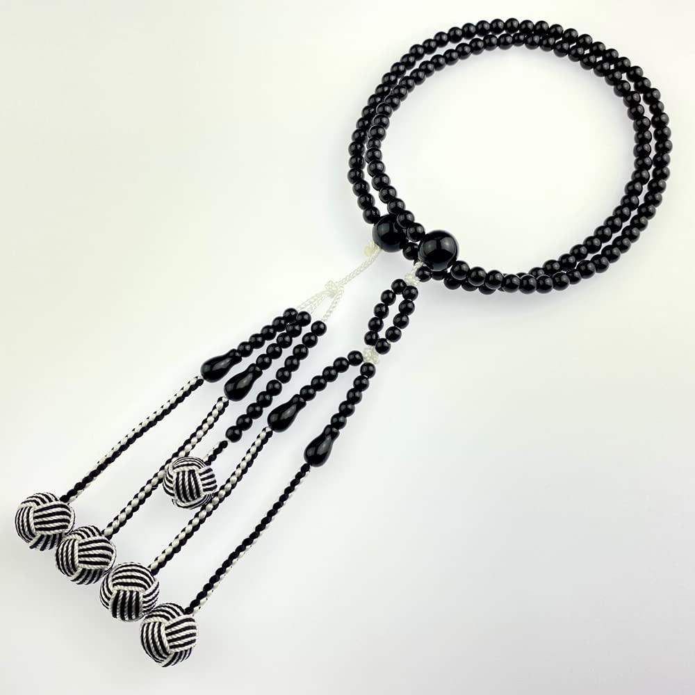 Myorenka Soka Gakkai Prayer Beads Black and Red PC Shaku Medium Juzu Beads and Juzu Case Set with Odamaki Bonten SGI Prayer Shaku 0 Beads with (Juzu)