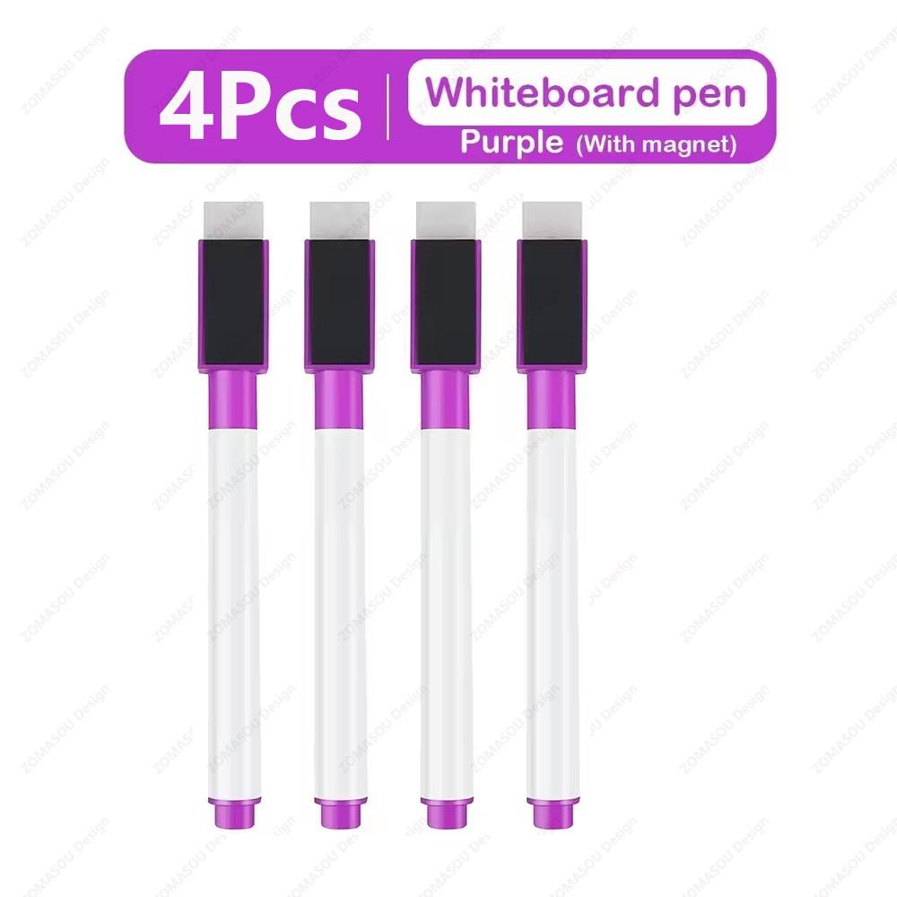 48-1Pcs Magnetic Erasable Whiteboard Pen Color Options Numbering Stationery Office Teaching Supplies for Student Blackboard Note