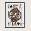 Vintage Poker Ace of Hearts Playing Cards Canvas Painting Queen And King Wall Art Pictures Room Home Club Bar Pub Decor Unframed