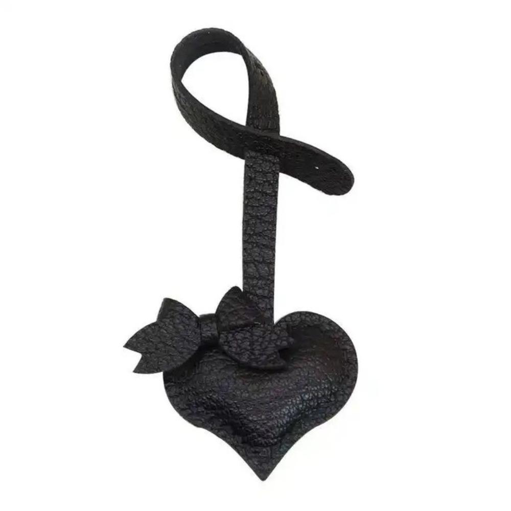 Fashion Bow Heart Keychain Car Key Holder Daisy Bag Pendant Lovely PU Leather Keyring  Unisex