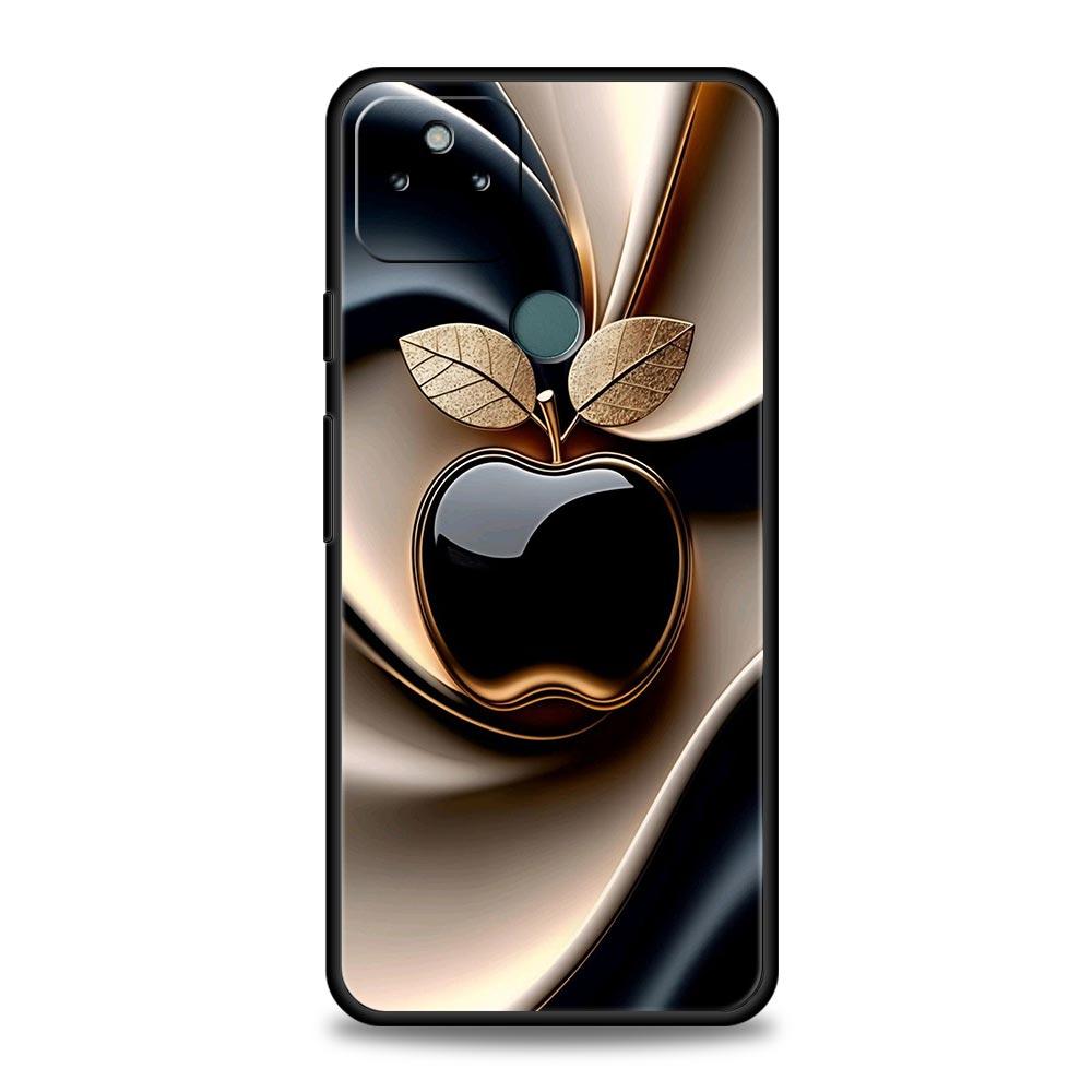 Happy Black Apple Phone Case Cover for Google Pixel 10 9 8 7 6 9A 8A 7A 6A Pro Shockproof Soft TPU 9 Pro XL Shell Capas Fundas