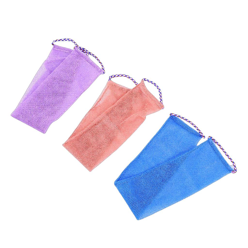 African Exfoliating Net Sponge with Handles   Cleansing   Washcloth Back Scrubber for Shower