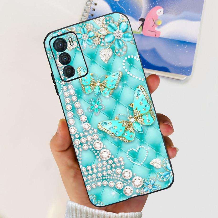 For Motorola Moto G42 Case XT2233-2 Soft Silicone Black Cover Stylish Flower Butterfly Phone Case For Moto G42 G 42 MotoG42 Etui