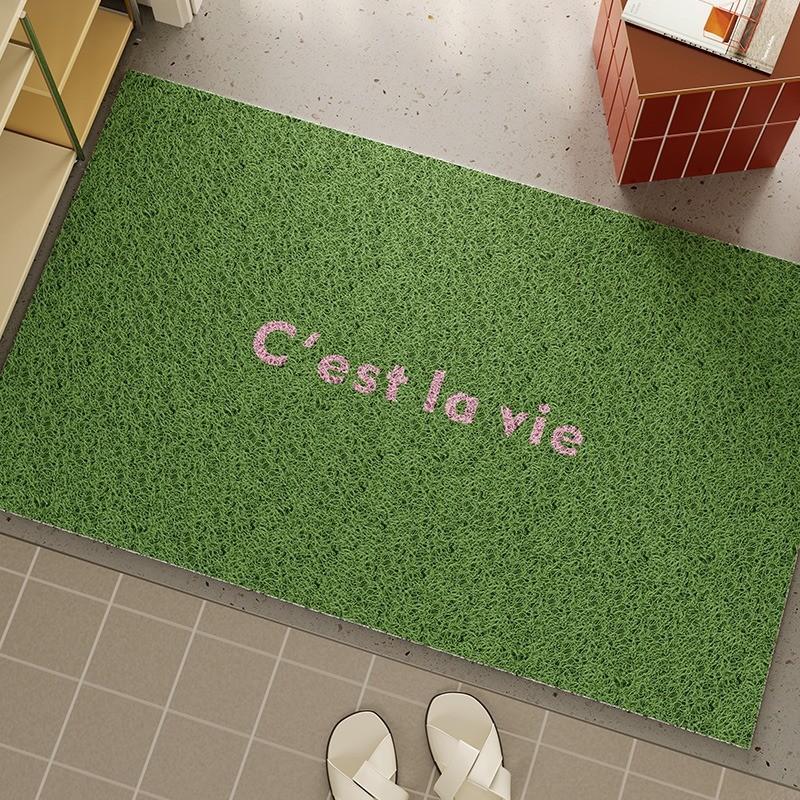 

Корейский однотонный коврик для входа в виде макаронной проволоки, износостойкий, грязеотталкивающий, простой в уходе, коврик для входной двери из ПВХ 40*60