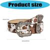 Edgy Punk Rock Women's Waist Belt For Jeans Buckles Charm PU Leather Adjustable Strap