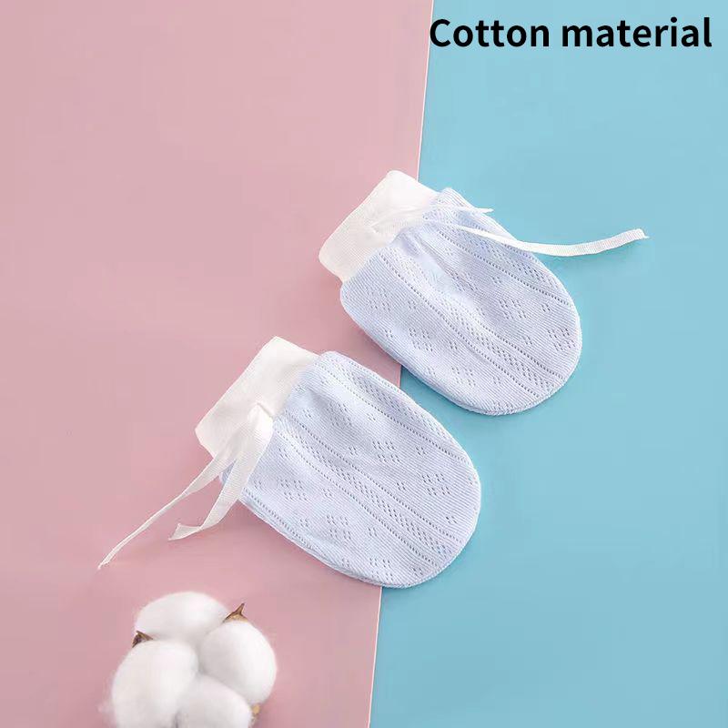 1 Çift Nefes Alabilir İnce Bebek Eldiveni Yenidoğan 0-12 Ay Bebek Yakalanma Önleyici Eldiven Yüz Koruma El Eldiveni Bebek Aksesuarları