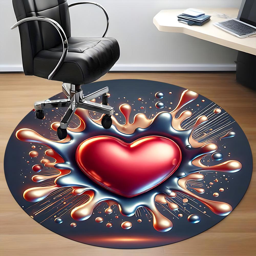 

1pc Heart Splash Carpet for Office, Non-slip, Soft and Durable Office Rug, Perfect for Office yy260128018 80cm by 80cm