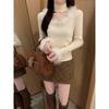 German Velvet Lace Fur Slim Fit Long Sleeve Warm Shirt