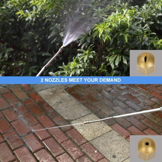 Upgraded Jet Nozzle for Garden Hose Power Washer Wand Hydro Jet High Pressure Washer Tools with 2 Different Nozzles And Hose Quick Connectors
