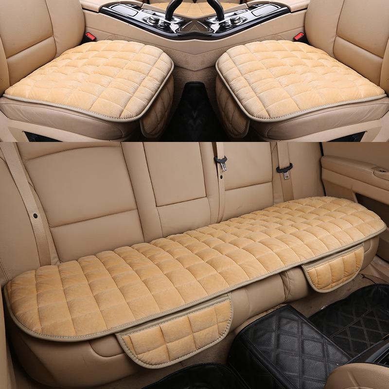 Universal Non-Slip Winter Car Seat Cushion, Tie-Free, 3-Piece Set, No Backrest