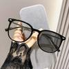 Simple Circular Photochromic Myopia Glasses Anti Blue Light Indoor Outdoor Use Stylish Frame