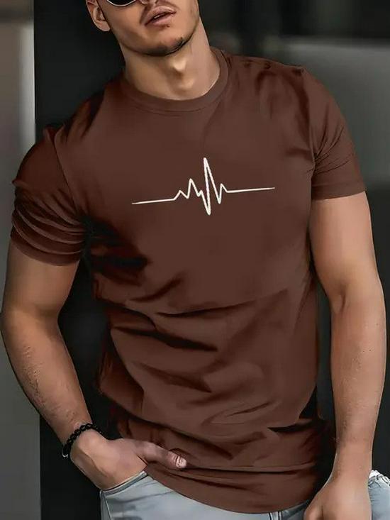 Tricou 3D pentru bărbați, stil european și american, nou pentru vara 2025, cu imprimeu la modă, cu personalitate