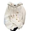 Japanese Chic Unique Embroidered Hooded Sweater Women's Fleece Lazy Wind Cute Age Reduction Jacket