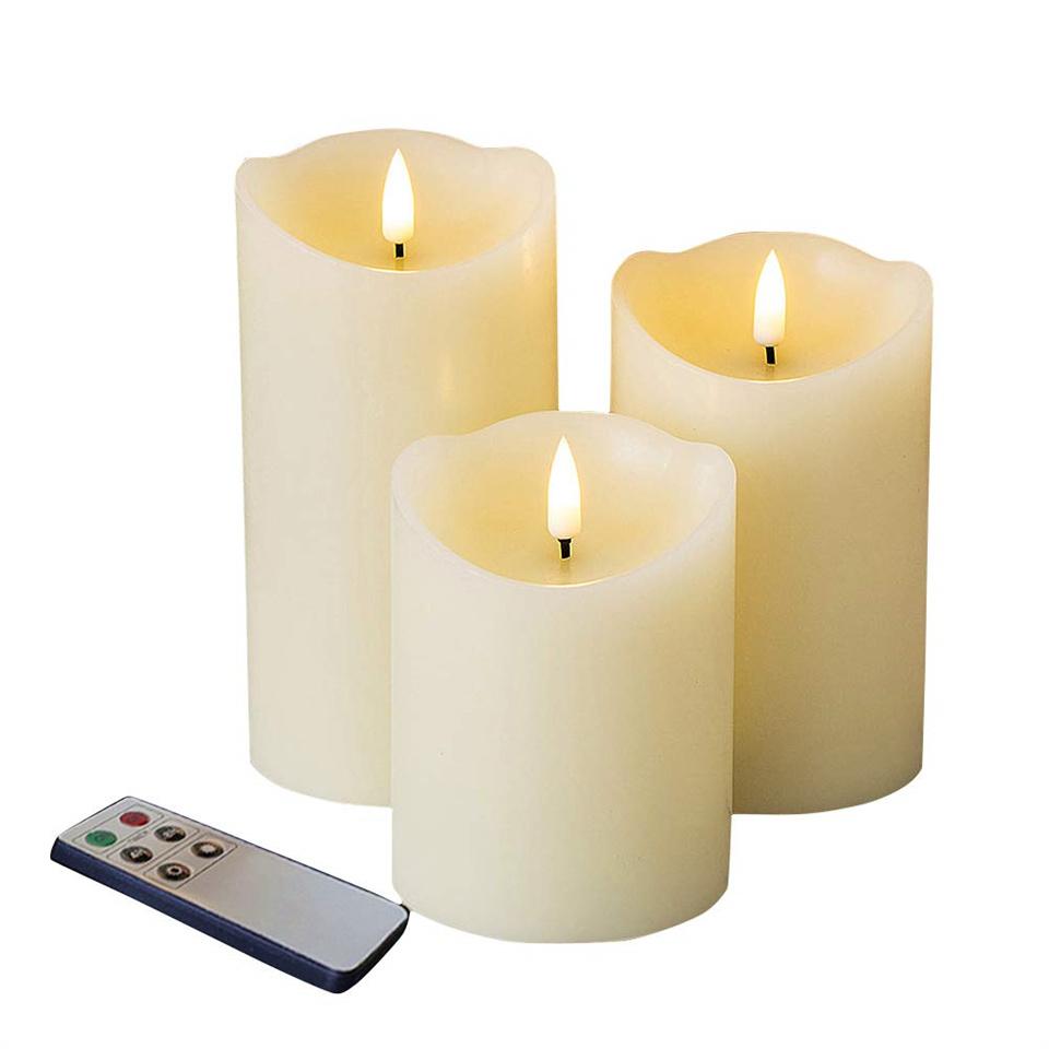 3PCS Flameless Candle Lights LED Candles Lamp With Remote Control for New Year Halloween Christmas Holiday Decor Candle Lights