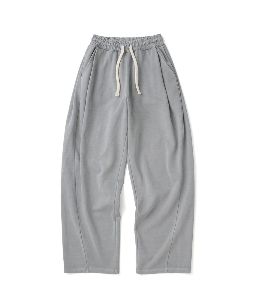 KNITTED Pigment Curved Training Pants Stone Grey