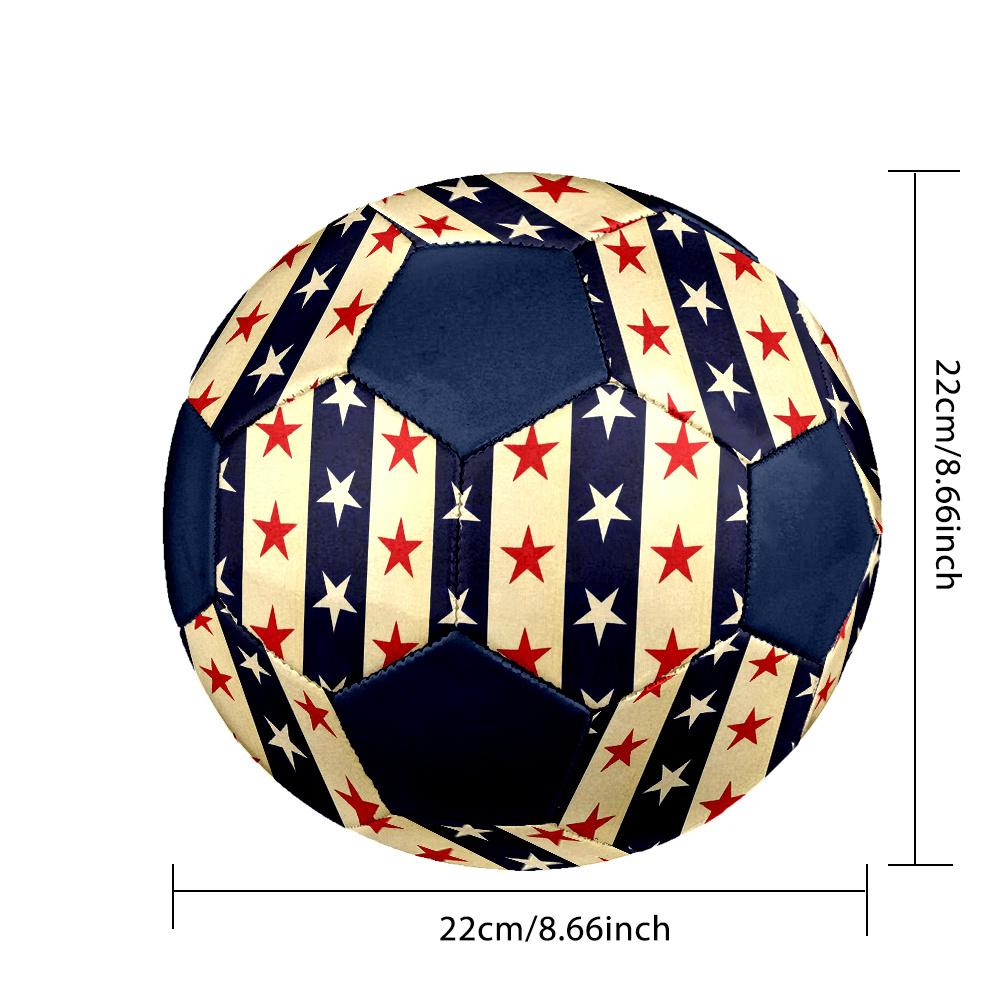 1pc Stars Stripes Soccer Ball Size 5 Football Machine Sewn Indoor/Outdoor Universal Football Q83