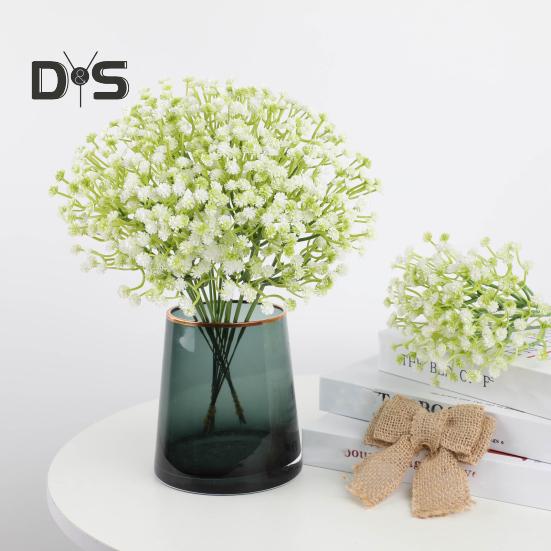 UV-Resistant Artificial Flowers 20&36 Stems Realistic Touch Gypsophila Bouquets for Weddings Home Decor Weatherproof Plastic Fake Flowers for Outdoor