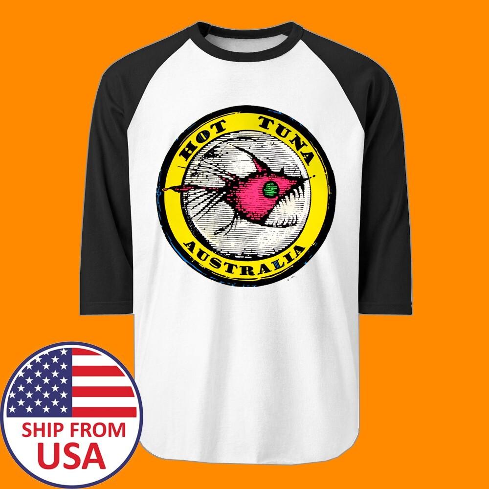 

Hot Tuna Australia Surf Men#039;s Raglan White Black Size S to 2XL Unisex T-Shirt S