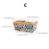 Rural Style Ceramic Butter Box Cheese with Knife and Lid Storage Box Household Kitchen Organizers Cheese Storage Containers
