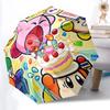 1 STUKS Kirby Feest Automatisch Open/Sluit Klapbare Draagbare Paraplu met 8 Ribbenstructuur voor Vrouwen/Mannen, Gebruik het hele jaar door   0901158