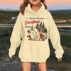 Children's Fashionable Casual Long-sleeved Loose Christmas Print Pullover Hooded Sweatshirt