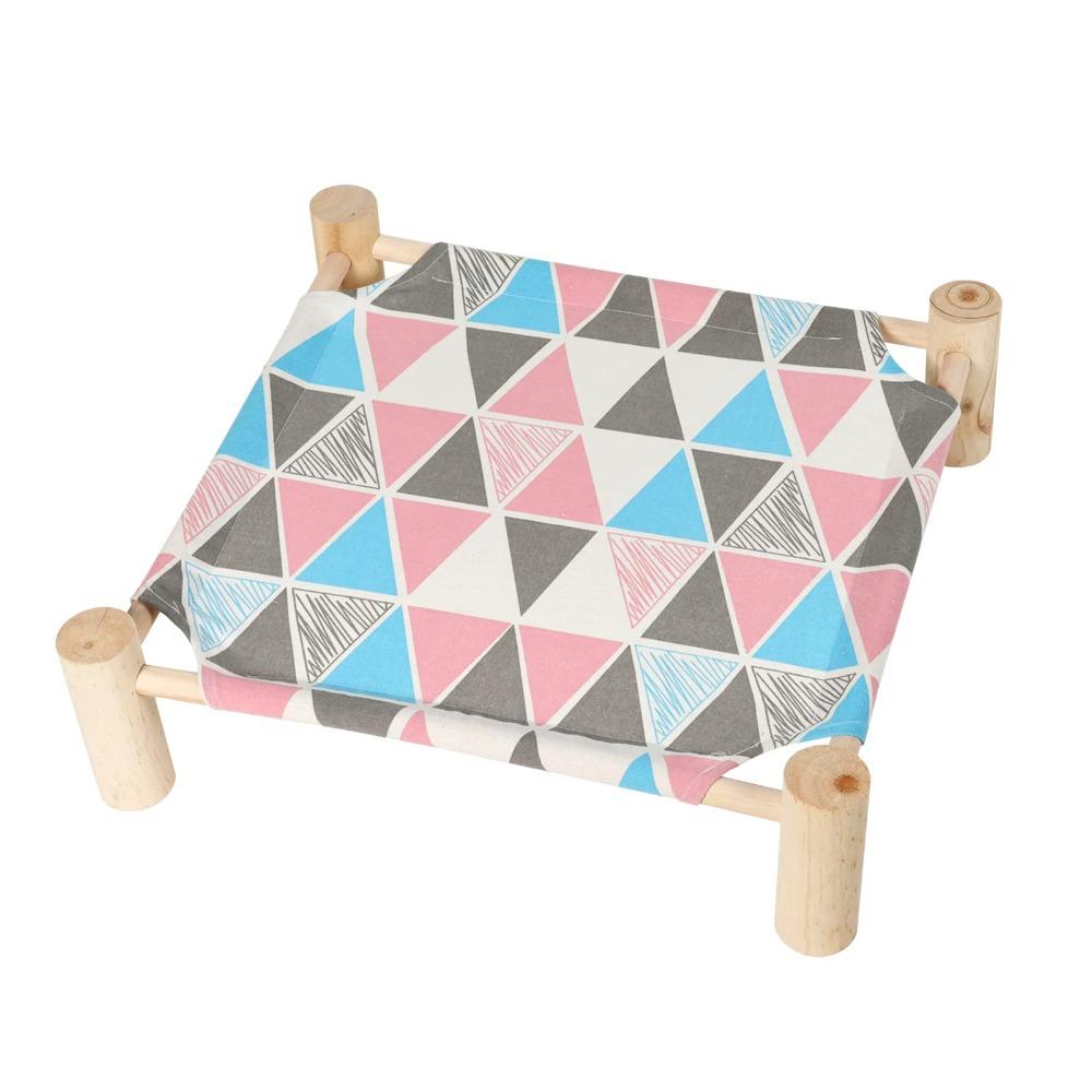Breathable Elevated Cat Bed Wooden Cat Mat Creativity Cat/Dog Hammock  Four Seasons  Pets Furniture