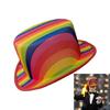 Colorful Wide Brims Tall Hat for Stage Performances Magicians Hat Carnivals Hat for Masquerade Party and Music Festival