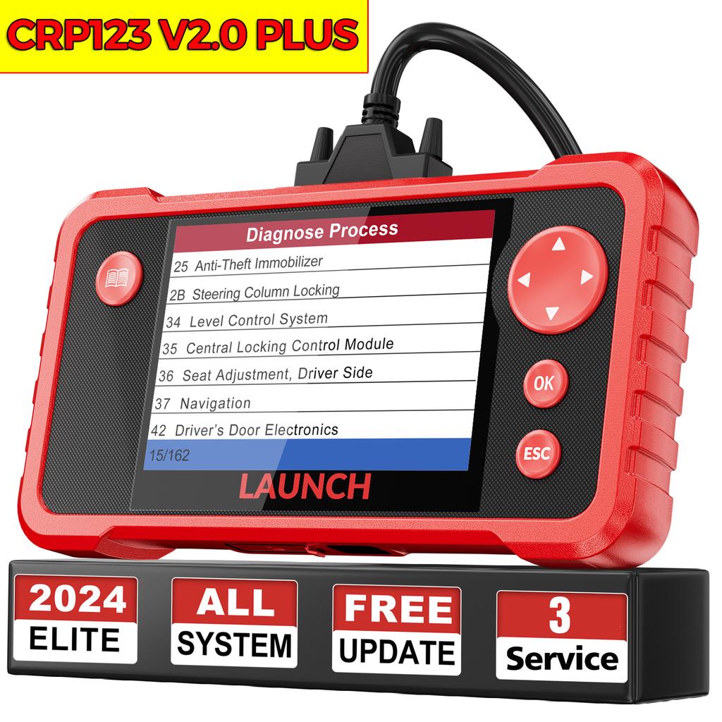 Launch creader CRP123 V2.0 Engine Transmission SRS ABS Car Diagnostic Tools Oil SAS ETC Service OBD2 Scanner Lifetim Free Update