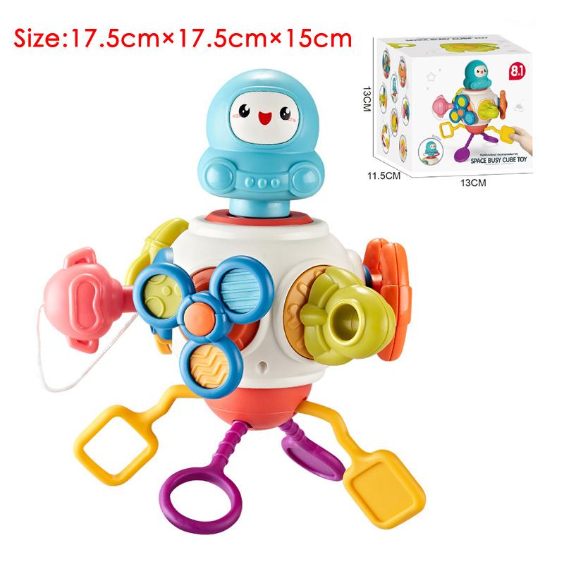 Busy Cube Tactile Toddler Toys Activities Baby Plaything 0-3 Year Old Airplane Plane Car Travel Activities Early Education Fidgeting Present