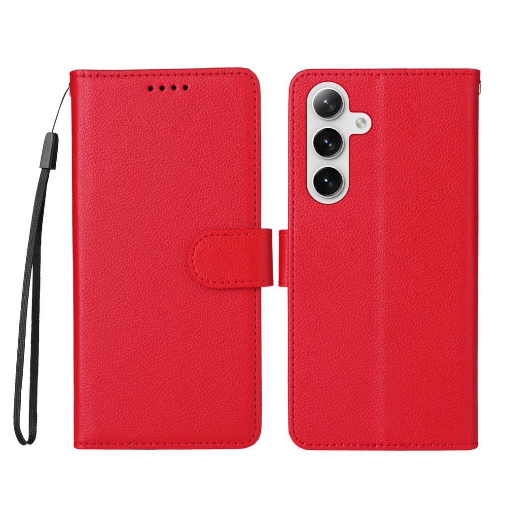 For Samsung Galaxy S24/Galaxy S25 Case RFID Blocking 3 Card Slots PU Leather Phone Cover with Wrist Strap