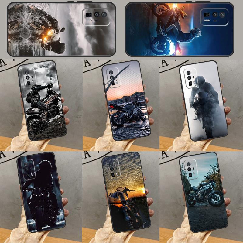 Fashion Motorcycle Man Case For Xiaomi 14T Pro 13T 11T 12T 13 14 15 Ultra POCO X6 X7 Pro X3 X5 M6 F5 F6 Pro Cover