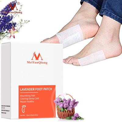 1Box Lavender Wormwood Health Body Foot Patches Pads Nourishing Repair Foot Patch Improve Sleep Quality