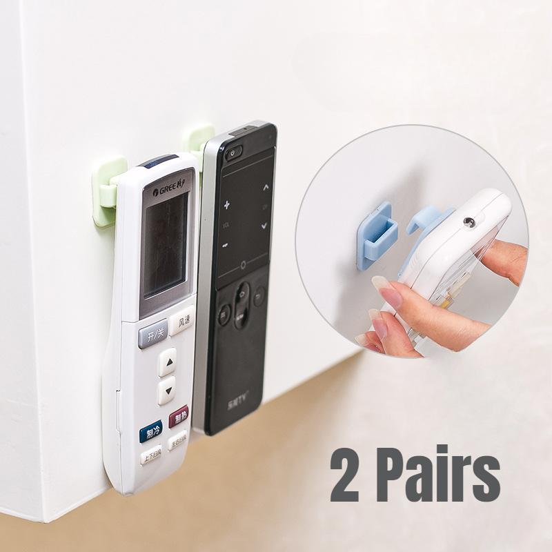 2 Pair of Creative Mother-child Combination Hook Wall Self-adhesive Universal Hooks TV Air Conditioning Remote Control Organizer