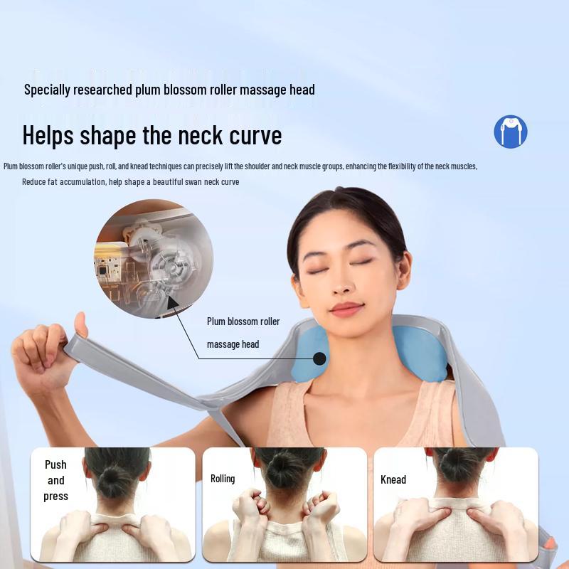 Miaojie R5 Heated Shoulder & Neck Massager Shawl CN plug (adapter included)