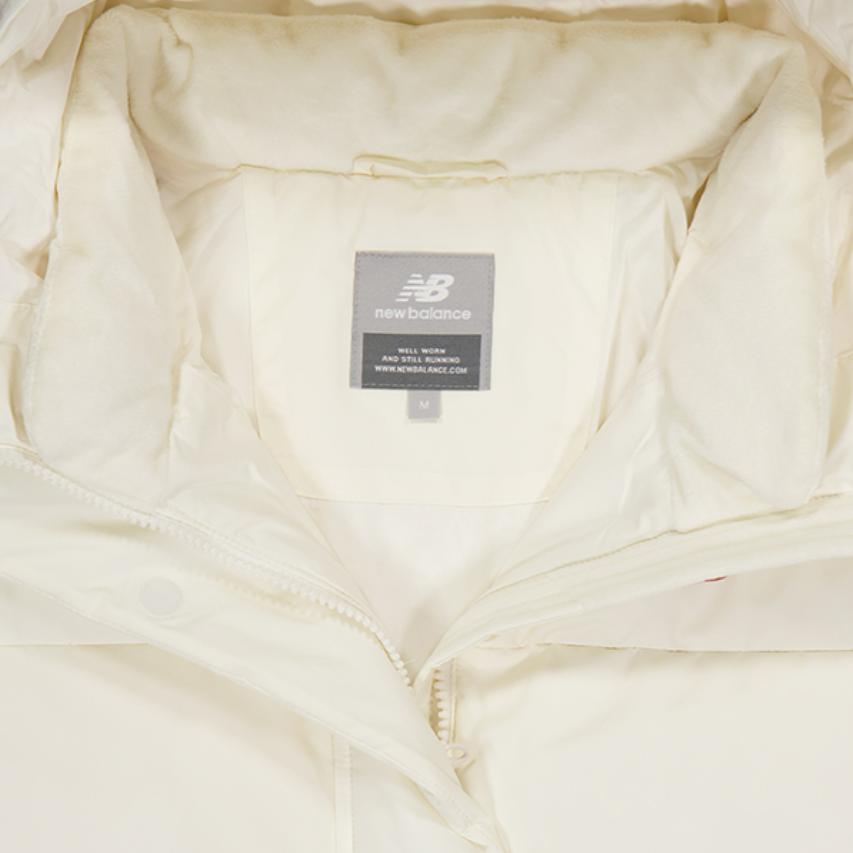 New Balance Down Jackets Unisex Ecru Hooded Moderate Other NPD43212