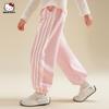 HelloKitty Girls' Autumn Color Block Lace Ribbon Patchwork Sweatpants - 2025 Sporty Casual Style