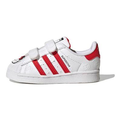 Originals Superstar Cf Confortáveis para Uso Diário Duráveis Tênis de Caminhada de Cano Baixo Sapatos de Bebê Branco Vermelho GV8863