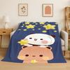 Morbida Coperta Plaid in Flanella, Disegno Carino Bubu Dudu Orso Amore, Coperta Accogliente per Letto, Divanetto, Divano, Camera da Letto, Soggiorno, Viaggio, Campeggio