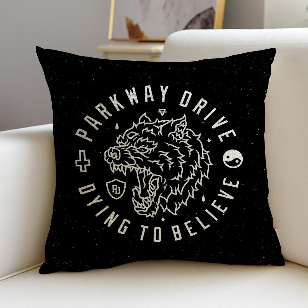 Metal PParkway DriveS Cushion Cover Breathable and skinfriendly linen pillowcase square removable and washable cushion