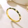Chinese Hawaiian Flower Bangle Square Shape Women's Hand Bracelet Vintage Cloisonne Bangle  Girls