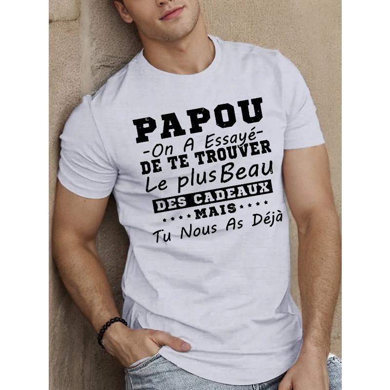 European Size Fun French Men s Short Sleeve T-shirt Summer T-shirt Top S