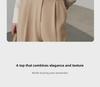 Women's Loose-Fit Silk Shirt - 2025 Spring/Summer, 100% Double Crepe Mulberry Silk, Color-Block Design