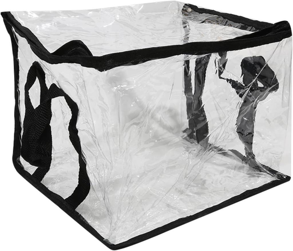 1 Pcs Foldable Book Box Student Dormitory Classroom Book Organizer Transparent Waterproof Household Book Organizing Storage Box