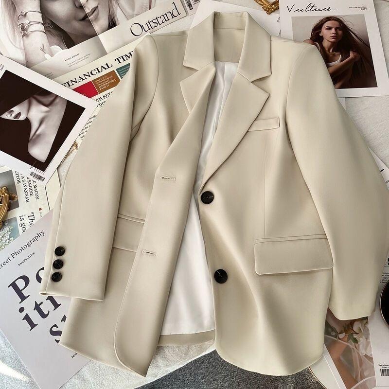 

Casual versatility, loose fashion, high-end design, blazer, feminine temperament, casual one-button suit woman XL