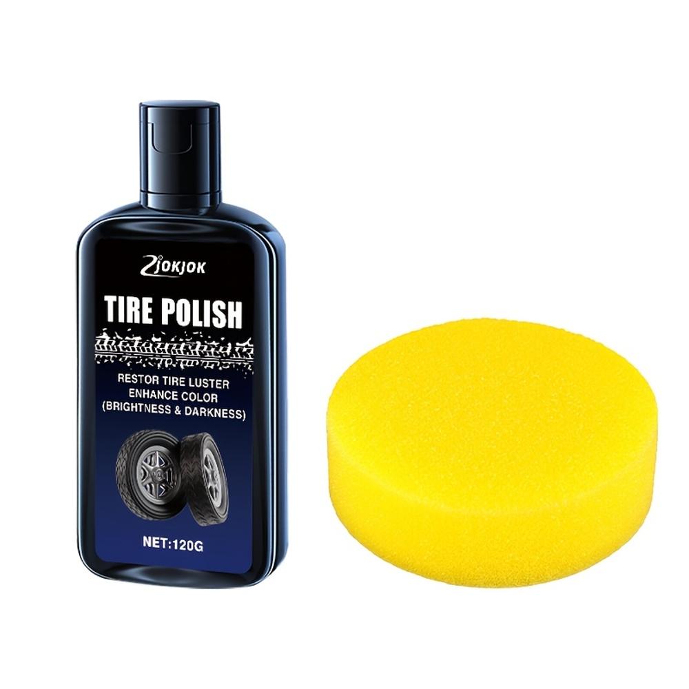 

JOKJOK All-in-One Tire Polish Paste - Heavy-Duty Tire Wax & Plastic Restorer, UV-Resistant, Scratch & Swirl Remover, Glossy Fini