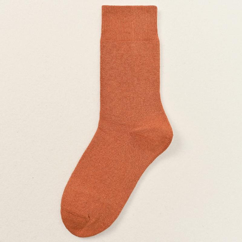 5 Pairs of Female Autumn and Winter Warm and Cold Proof Thick Wool Ring Boneless Velvet Tube Socks