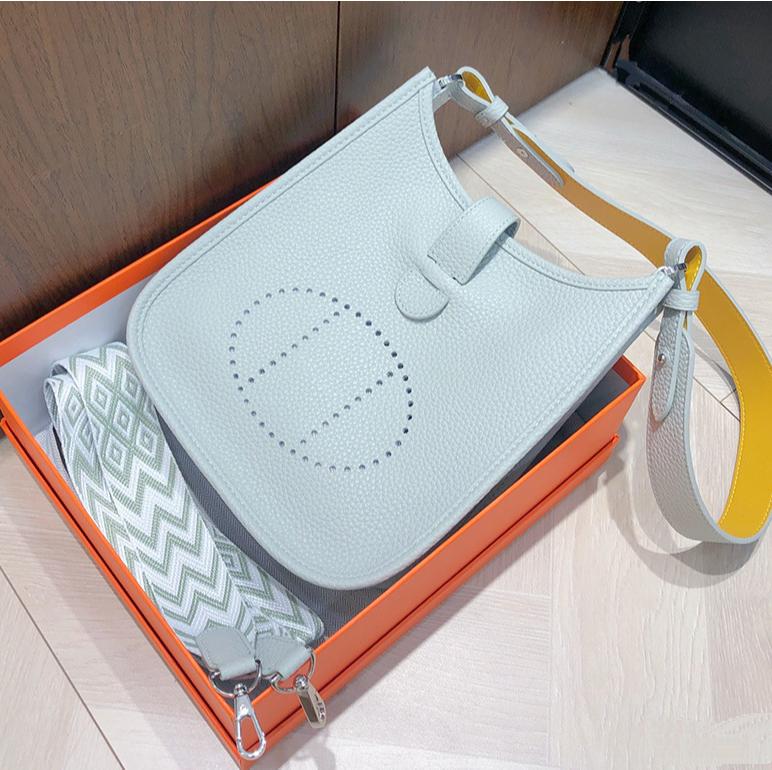 First Layer Cowhide Evelyn Bag Genuine Leather Women's Bag Lychee Patterned Bucket Bag Mini Casual Shoulder Crossbody Bag