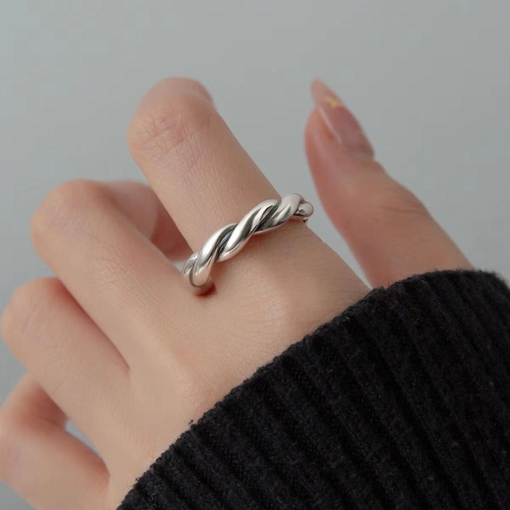 925 Silver Zircon Rings For Women Stars Frosting Design Trend Minimalism Jewelry Party Gift