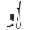 Bath and Shower Faucet Black Bathroom Bathtub Mixer Tap Hot & Cold Bath Shower Faucet Wall Mounted Brass Brushed Gold/chrome